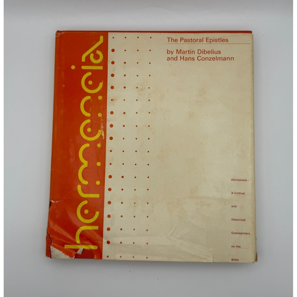 Pastoral Epistles Dibelius Conzelmann Hermeneia 1977 Hardcover Fortress Press